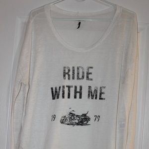 Ride with me 1979 long sleeve sheer top